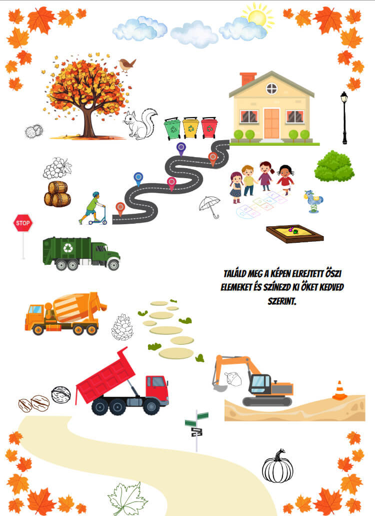 Mókás Munkagépek 1. évad 2. szám Foglalkoztató oldal